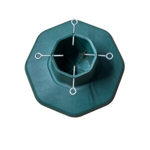 Heavy-Duty Green Plastic Christmas Tree Stand With Metal Bolts & Eyelets C10